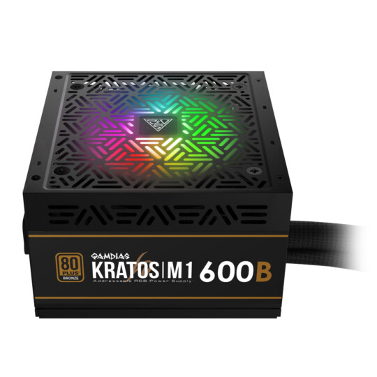 Fonte ATX Gamdias Kratos 600W 80 Plus Led RGB - M1 600
