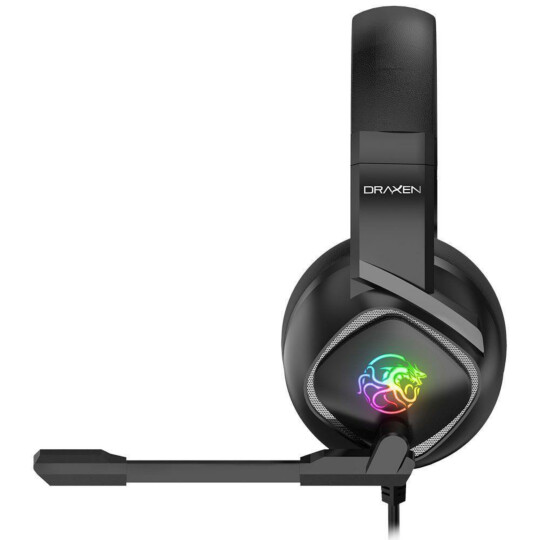 Headset Gamer Draxen com Microfone e RGB Preto - DN102
