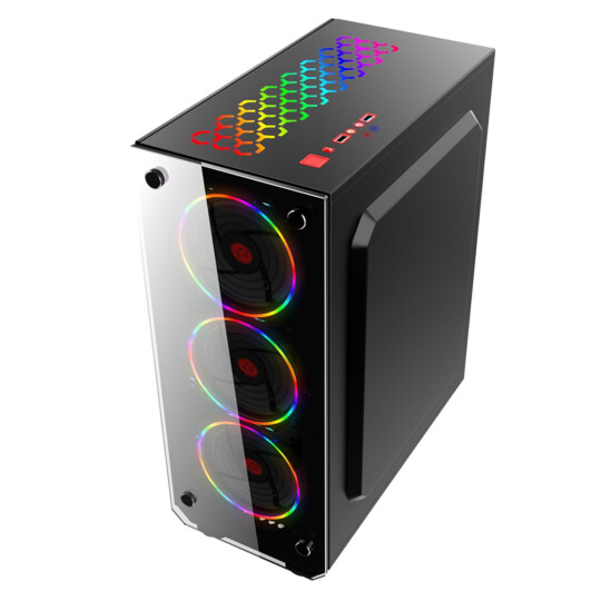 Gabinete Gamer Mymax Vulcano Mid Tower USB 3.0 Preto - MCA-VULCANO/BK