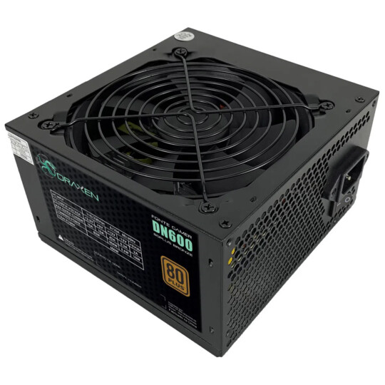 Fonte Gamer ATX 600W Draxen 80 Plus Bronze PFC Ativo - DN600/BRONZE