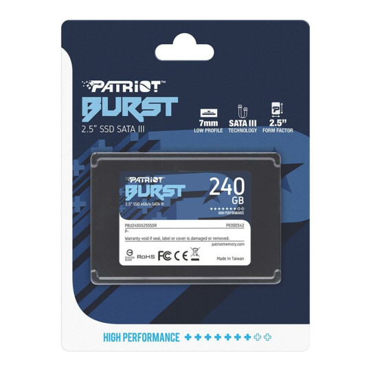 SSD 240Gb Patriot Burst 7mm SATA III 2,5 - PBE240GS25S