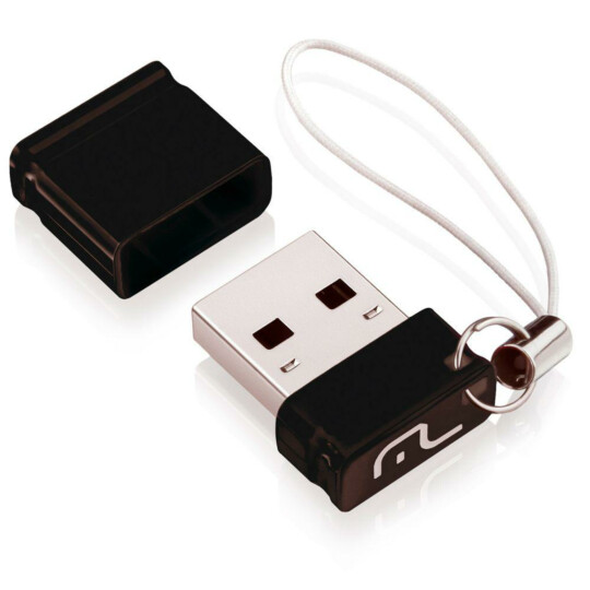 Mini Pen Drive 8GB Multilaser Nano Preto - PD053 
