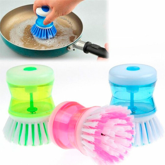 Escova de Limpeza Multiuso Lava Louça com Dispenser para Detergente - TOP1065