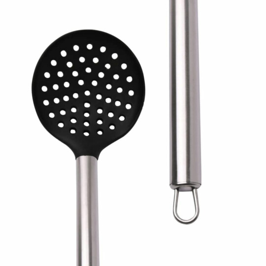 Escumadeira de Silicone 33cm com Cabo de Inox TOP ÚTIL - TOP0704