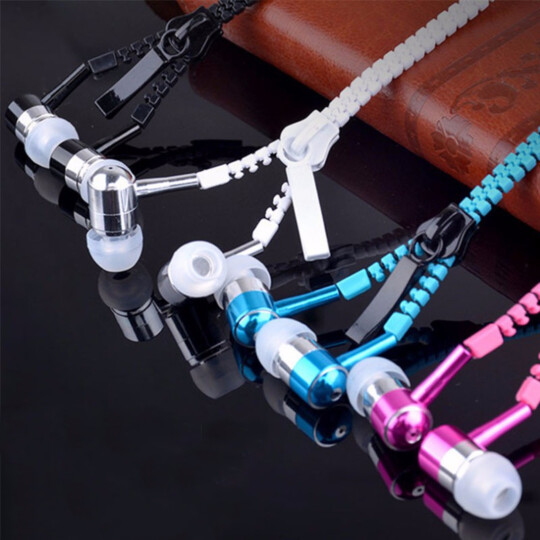 Fone de Ouvido Intra Auricular Zíper Estéreo Com Microfone Ideal para Smartphones Exbom - 02301