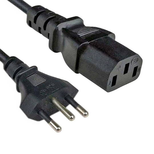 Cabo de Força Tripolar Para Computador Monitor e Fonte Verde - DYX-01