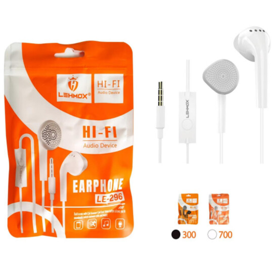 Fone de Ouvido Stereo Sound EarPhone com Microfone Super Bass Lehmox - LE-296