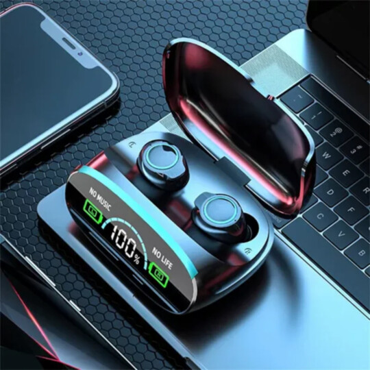 Fone De Ouvido Sem Fio Bluetooth V5.2 Case com Display LCD ALTOMEX - M38