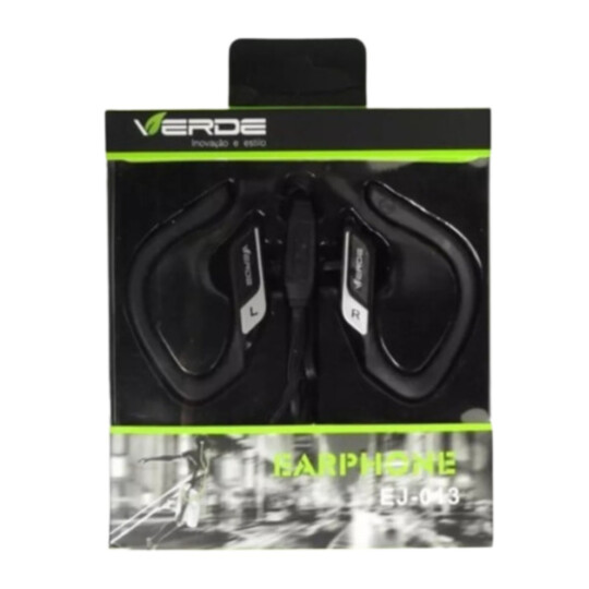 Fone de Ouvido com Fio Esportivo Plug P2 3,5mm Earphones Verde - EJ-013