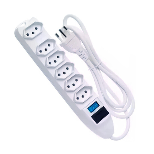 Filtro de Linha 6 Tomadas 10A Bivolt Cabo com 1,5 metros KNUP - SL7606