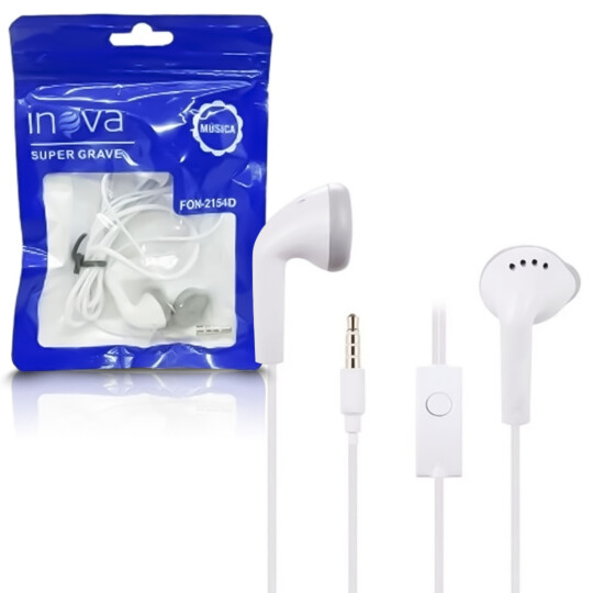 Fone de Ouvido com Fio e Microfone Inova - FON-2154D