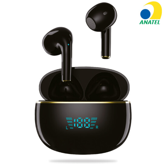 Fone de Ouvido Bluetooth 5.3 sem Fio Case com Display ONISTEK - ON-TWS21