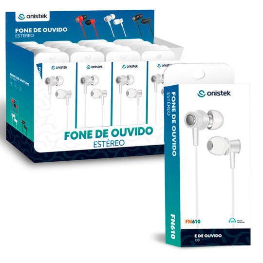 Fone de Ouvido com Fio e Microfone - ON-FN610 CAIXA EXPOSITORA com 20 UNIDADES