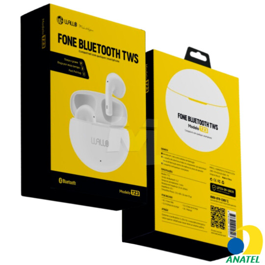 Fone Bluetooth sem Fio TWS Wireless WALLO - T23