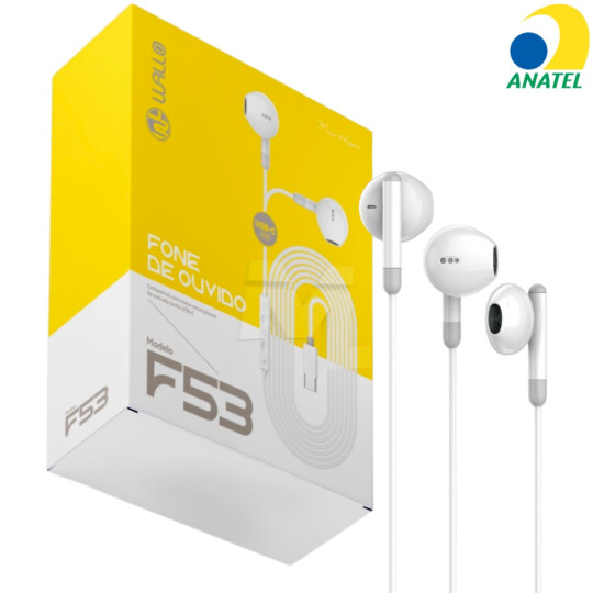Fone de Ouvido com Fio Intra-Auricular Conexão Type-C WALLO - FO 53