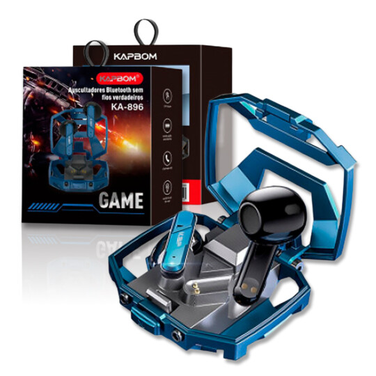 Fone de Ouvido Bluetooth 5.3 Gamer Metálico KAPBOM - KA-896