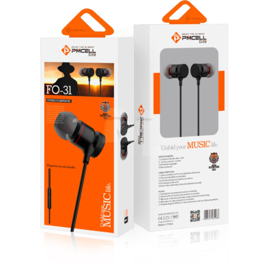 Fone de Ouvido Cromo Intra-Auricular 797 PMCELL - FO-31