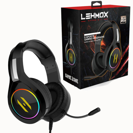 Fone de Ouvido Headset Gamer Led RGB PC/PS4/XBOX 3.5mm Aux LEHMOX - GT-F3