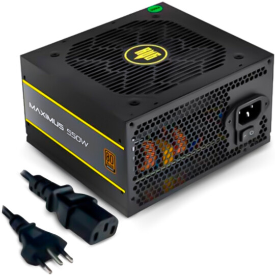 Fonte ATX 550W 80 Plus Bronze PFC Ativo REVENGER - FO-MAX01