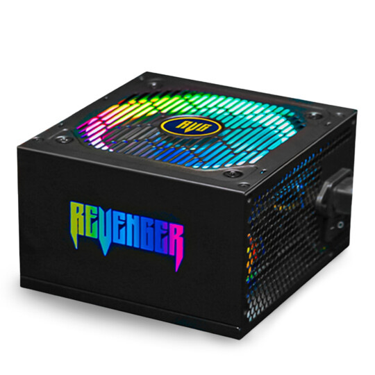 Fonte 650W ATX 80 Plus Bronze PFC Ativo LED RGB REVENGER - FO-MAX02RGB