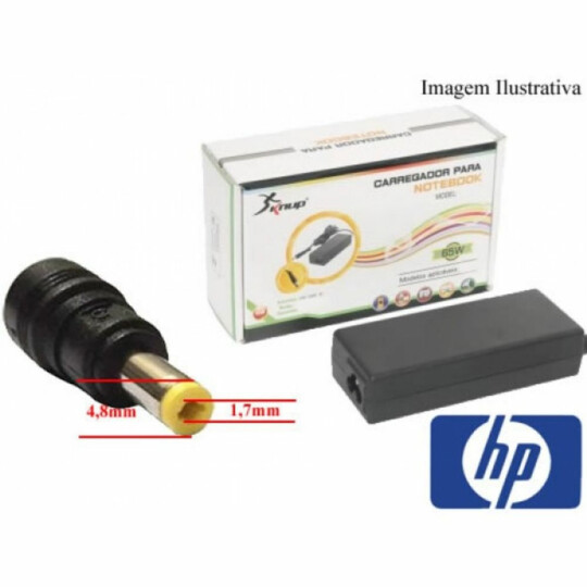 Fonte para Notebook Compatível com HP 18.5V 3.5A 4.8*1.7 KNUP - KP-513A
