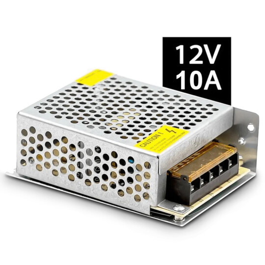 Fonte Chaveada 12V 60W 10A p/ Fita de Led Som Automotivo CFTV - ATH 10A