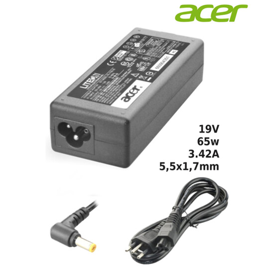 Fonte para Notebook Compatível com ACER 19V 3.42A 65W 5,5x1,7mm SUMEXR - AC-10
