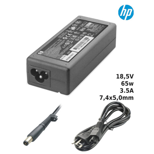 Fonte para Notebook Compatível com HP 18,5V 3.5A 65W 7,4x5,0mm SUMEXR - H-6