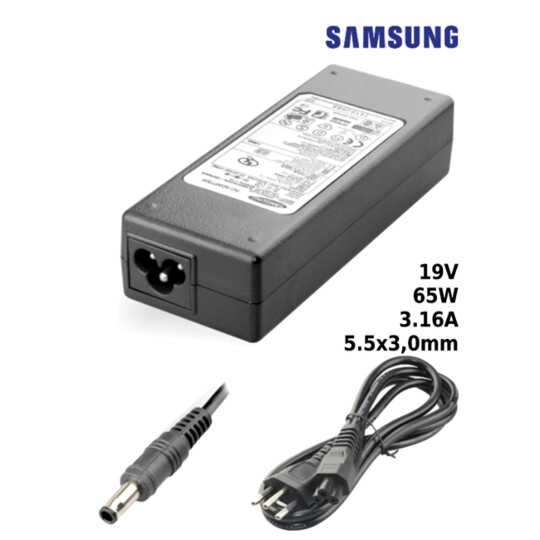 Fonte para Notebook Compatível com SAMSUNG 19V 3.16A 65W 5,5x3,0mm SUMEXR - SA-1