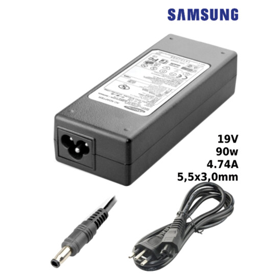 Fonte para Notebook Compatível com SAMSUNG 19V 4.74A 90W 5,5x3,0mm SUMEXR - SA-4