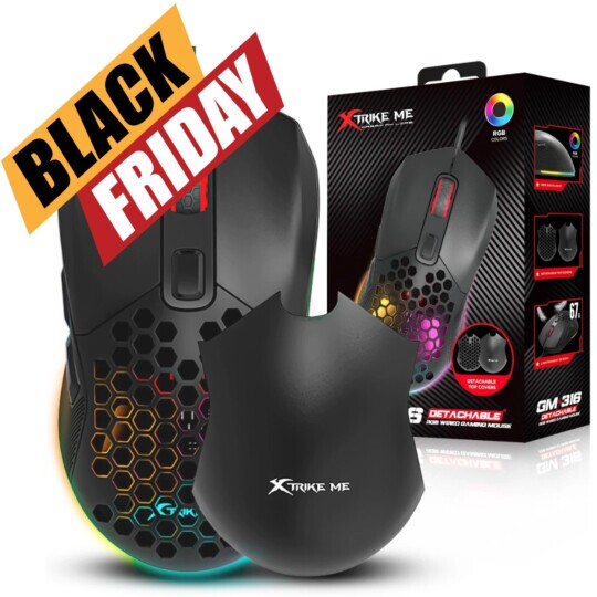 Mouse Gamer Customizável Xtrike-ME GM-316 Preto RGB