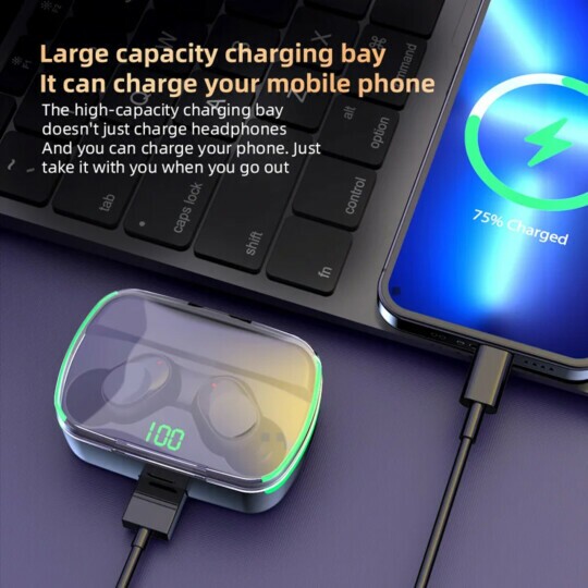 Fone de Ouvido sem Fio Estéreo Bluetooth 5.3 Altomex - M60