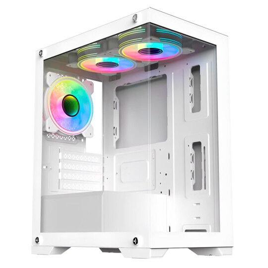 Gabinete Gamer Nebula Mini MetalRed M6 Sem Fans - Branco
