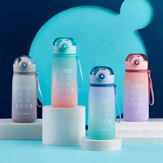 Garrafa de Agua Infantil com Alça 630ml Squeze - TOP1178