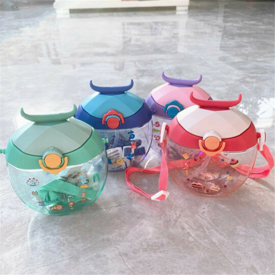 Garrafa Squeeze Infantil Colorida com Alça 400ml TOP ÚTIL - TOP0955