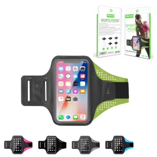 Bolsa Estojo para Celular Braçadeira Esportiva Verde - BD-02