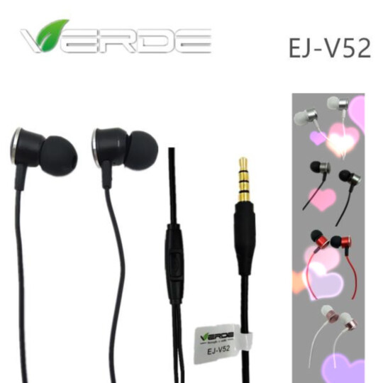 Fone de Ouvido com Microfone Earphones Extra Bass P2 3,5mm Verde - EJ-V52