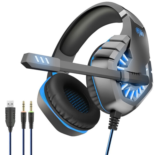 Headset Gamer com Microfone e Led Azul OVLENG - GT-81