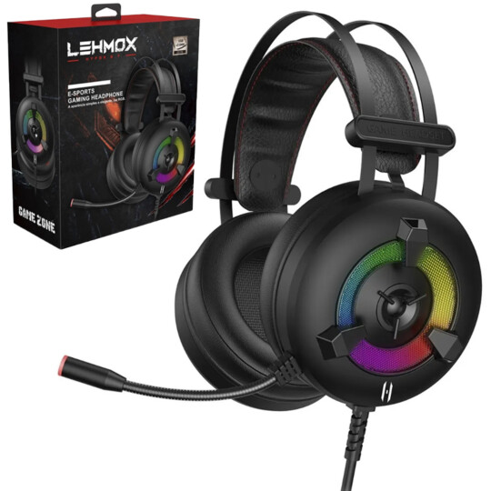 Fone de Ouvido Headphone Gamer RGB Alto-Falante Magnético 3.5 MM USB PC PS4 XBOX LEHMOX - GT- F9