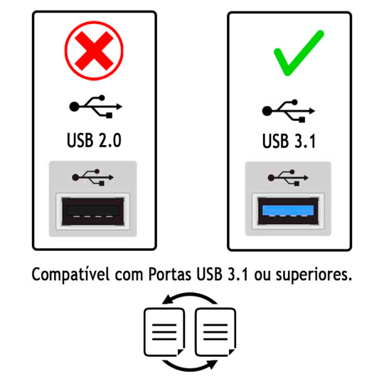 HD Externo 3TB de 3.5 Polegadas Type C 3.1 Exbom HDE-G3TA