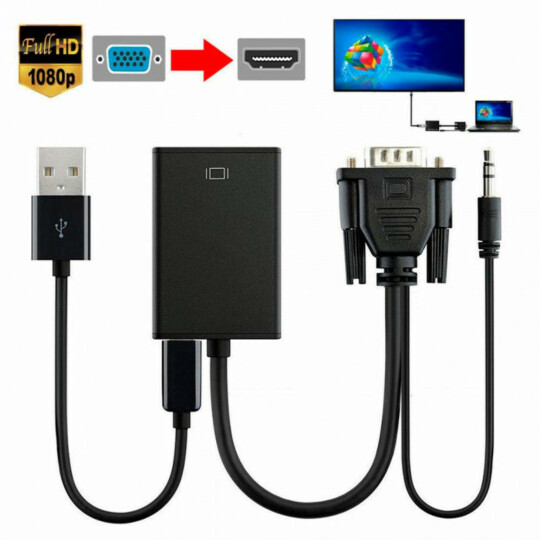 Conversor de VGA para HDMI Transmissor - EXBOM - CC-VHA30