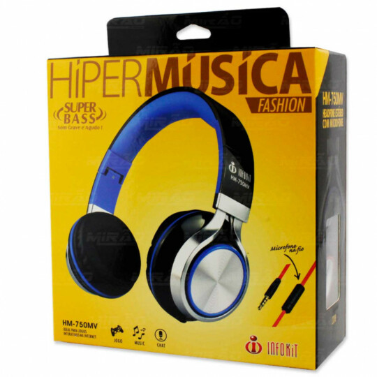 Headphone com Microfone para Computador e Smartphone Infokit - HM-750MV