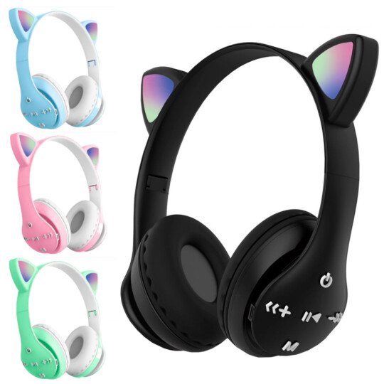 Headphone Bluetooth sem Fio Orelha de Gatinho INOVA - MD-12248