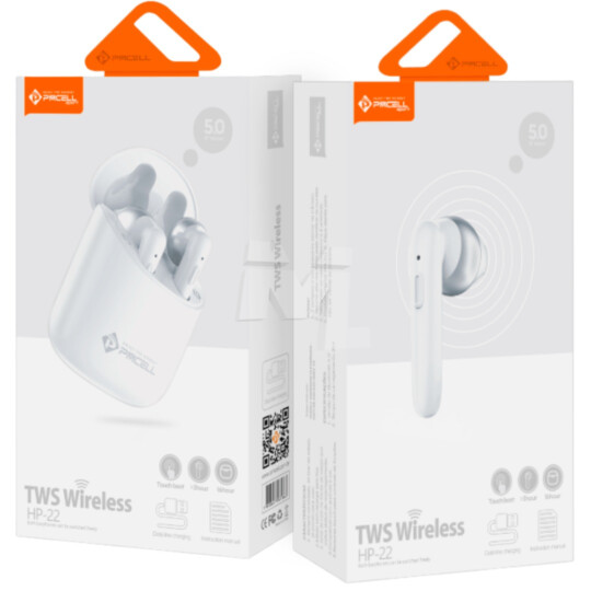 Fone Bluetooth Earpods 5.0 TWS Wireless PMCELL - HP-22