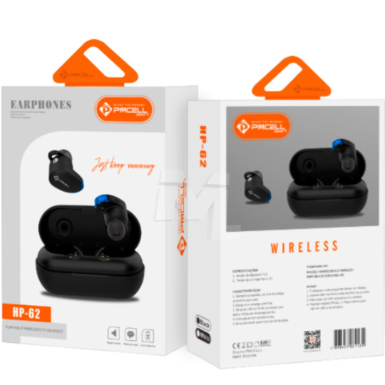 Fone Bluetooth 5.0 TWS Wireless PMCELL - HP-62