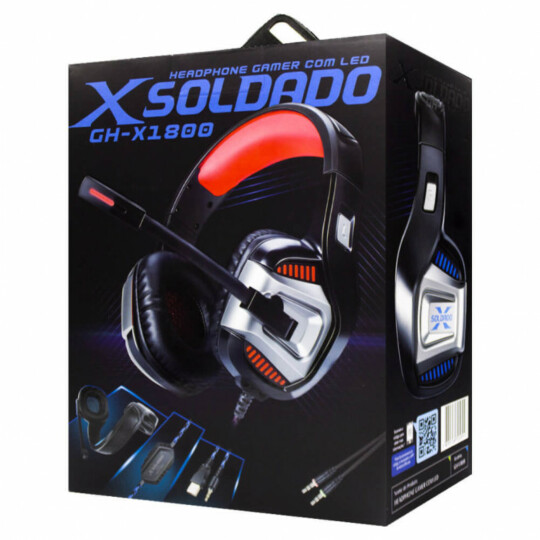 Headset Gamer 7.1 Surround para Ps4 Pc e Smartphone Vermelho Exbom - Gh-x1800