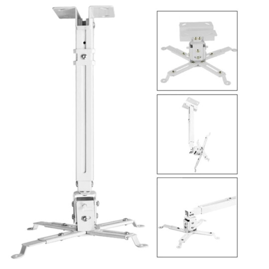 Suporte de teto/parede para projetores multimídia com garra regulagem 65cm 25kg EXBOM - SPX-PJ70