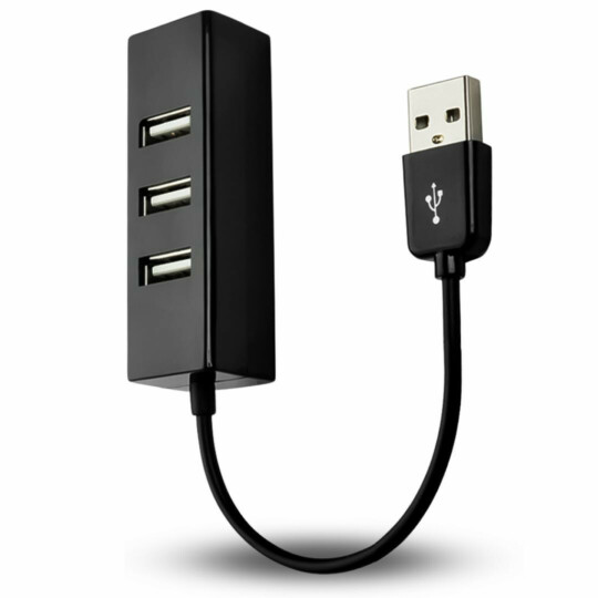 Hub USB 2.0 4 Portas 480Mbps portátil Slim EXBOM - 02490