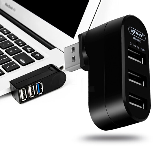 Hub USB 3 Portas 2.0 480 Mbps 5V KNUP - HB-T82