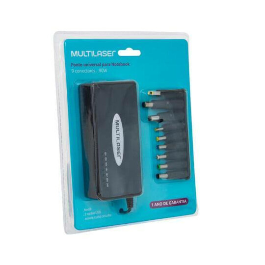 Fonte de Alimentação Carregador Universal para Notebook com 9 Pinos 90w Multilaser - CB007